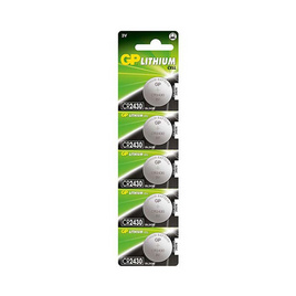 GP ถ่านเม็ดกระดุม รุ่น Lithium Button Cell no.2430 5 ก้อน - Gp, แบตเตอรี่