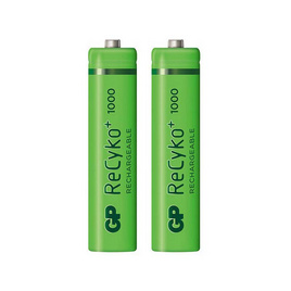 GP ถ่านชาร์จ รุ่น ReCyko+1000 Series 950mAh AAA 2 ก้อน - Gp, ถ่านชาร์จ