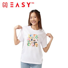 GQ จีคิว อีซี่ เสื้อดิสนีย์ฉลอง 100ปี - ลายเซเลเบรท สีขาว - GQ, GQ Easy x Disney 100Year