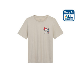 GQ EASY เสื้อสนูปปี้ ลายสนูปปี้ขี่ม้า ทรงปกติ สีเบจ - GQ, สินค้าขายดีแฟชั่น