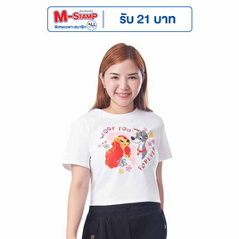 GQ EASY จีคิว อีซี่ เสื้อดีสนีย์ ลายเลดี้ แอนด์ เดอะแทรมป์ ทรง Baby Tee - GQ, เสื้อผ้าและเครื่องประดับ