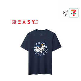 GQ EASY จีคิว อีซี่ เสื้อสนูปปี้ ลาย Love your body สีกรม - GQ, เสื้อผ้า