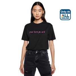 GQ EASY เสื้อยืดทรงปกติ ลาย The new black สีดำ - GQ, เสื้อผ้าและเครื่องประดับ