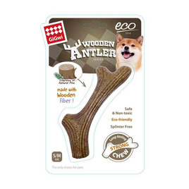 GiGwi Wooden Antler เขากวางแทะเล่นสำหรับสุนัข ทำจากไม้จริง (S/M) - GiGwi, บ้านและสวน