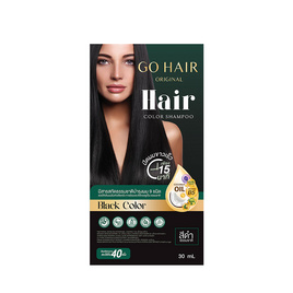 Go Hair แฮร์ คัลเลอร์ แชมพู สีดำ 30 มล. - Go Hair, ความงามและของใช้ส่วนตัว