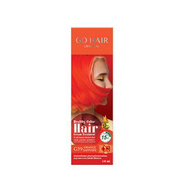 Go Hair คัลเลอร์ ทรีทเม้นท์ แว็กซ์ G39 Orange Sapphire สีส้ม - Go Hair, 7Online