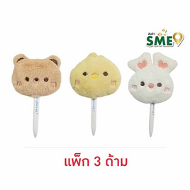 Golden ปากกาเจล หัวตุ๊กตาแฟนซี คละแบบ (แพ็ก 3 ด้าม) - Golden, เครื่องเขียน/เครื่องใช้สำนักงาน