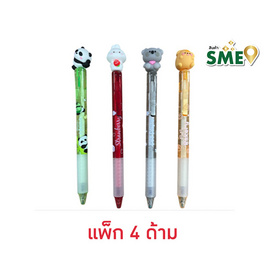 Golden ปากกาเจล หัวการ์ตูนลบได้ คละลาย (แพ็ก 4 ด้าม) - Golden, หนังสือ เครื่องเขียน