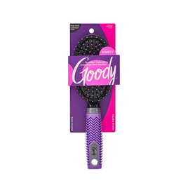 Goody หวีแปรงนีออน Neon Grips Oval Cushion Brush (รุ่น 06868) สีม่วง - Goody, อุปกรณ์เสริมความงาม