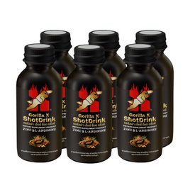 Gorilla X Shot Drink ผลิตภัณฑ์เสริมอาหาร 50 มล. ขนาดบรรจุ 6 ขวด - Gorilla X, อาหารเสริมผู้ชาย