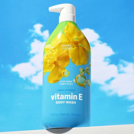 HAPPYBATH ครีมอาบน้ำ Canola Flower Vitamin E Body wash 750กรัม - HAPPYBATH, สบู่เหลว