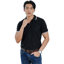 HAPPY TEE Premium Polo เสื้อโปโล แขนสั้น จั๊มปลายแขน - HAPPY TEE, แฟชั่นผู้ชาย