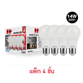 HI-TEK หลอด LED มวยไทย E27 14W แสงขาว (แพ็ก 4 ชิ้น) - HI-TEK, โคมไฟและหลอดไฟ