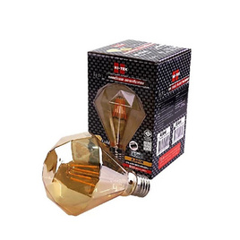 HI-TEK หลอด LED เรทโทร ทรงเหลี่ยมเพชร E27 4W 2200K-ทอง - HI-TEK, โคมไฟและหลอดไฟ