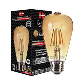 HI-TEK หลอด LED เรทโทร ST64 ทรงวินเทจ E27 4W 2200K-ทอง - HI-TEK, โคมไฟและหลอดไฟ