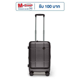 HQ LUGGAGE กระเป๋าเดินทาง PC เปิดด้านหน้า ระบบล็อค TSA 4 ล้อคู่ รุ่น 98033 สีเทา - HQ LUGGAGE, HQ LUGGAGE