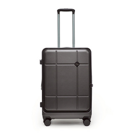 HQ LUGGAGE กระเป๋าเดินทาง PC เปิดด้านหน้า ระบบล็อค TSA 4 ล้อคู่ รุ่น 98033 สีเทา - HQ LUGGAGE, แฟชั่น