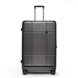 HQ LUGGAGE กระเป๋าเดินทาง PC เปิดด้านหน้า ระบบล็อค TSA 4 ล้อคู่ รุ่น 98033 สีเทา - HQ LUGGAGE, กระเป๋าและกระเป๋าเดินทาง