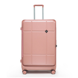 HQ LUGGAGE กระเป๋าเดินทาง PC เปิดด้านหน้า ระบบล็อค TSA 4 ล้อคู่ รุ่น 98033 สีชมพู - HQ LUGGAGE, แฟชั่น