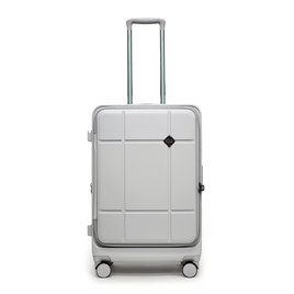 HQ LUGGAGE กระเป๋าเดินทาง PC เปิดด้านหน้า ระบบล็อค TSA 4 ล้อคู่ รุ่น 98033 สีขาว - HQ LUGGAGE, กระเป๋าและกระเป๋าเดินทาง