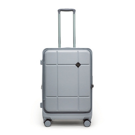 HQ LUGGAGE กระเป๋าเดินทาง PC เปิดด้านหน้า ระบบล็อค TSA 4 ล้อคู่ รุ่น 98033 สีเงิน - HQ LUGGAGE, กระเป๋าและกระเป๋าเดินทาง