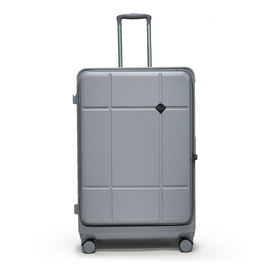 HQ LUGGAGE กระเป๋าเดินทาง PC เปิดด้านหน้า ระบบล็อค TSA 4 ล้อคู่ รุ่น 98033 สีเงิน - HQ LUGGAGE, แฟชั่น