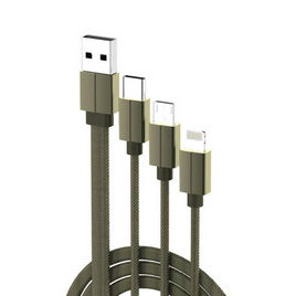 Hale 3in1 Cable HC-13 Green - Hale, อุปกรณ์สำหรับโทรศัพท์