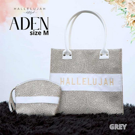 Hallelujah กระเป๋าปั้มลายลูกไม้ ปักโลโก้ Size M รุ่น เอเดน - Hallelujah