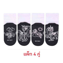 Happi by Carson ถุงเท้านักเรียนกันลื่น Pony แพ็ค 4 - Happi by Carson, รองเท้า