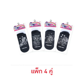 Happi by Carson ถุงเท้านักเรียนกันลื่น Pony แพ็ค 4 - Happi by Carson, รองเท้า