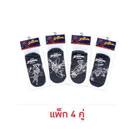 Happi by Carson ถุงเท้านักเรียนกันลื่น Spiderman แพ็ค 4 - Happi by Carson, รองเท้า