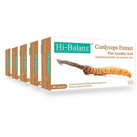 Hi-Balanz สารสกัดจากถั่งเฉ้าผสมวิตามินซี บรรจุ 30 แคปซูล/กล่อง (แพ็ก 5 กล่อง) - Hi-Balanz, สร้างภูมิคุ้มกัน ต้านอนุมูลอิสระ