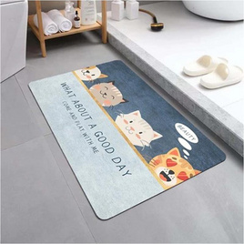 Homelove พรมเช็ดเท้า พรมเช็ดเท้าการ์ตูน น่ารัก กันลื่น ซับน้ำดี Good Day - Homelove, อุปกรณ์ตกแต่งภายในบ้าน