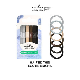 INVISIBOBBLE ยางรัดผม HAIRTIE Thin Ecotie สี Mocha  6pc - INVISIBOBBLE, เครื่องประดับผู้หญิง