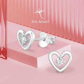 IRIS Jewel ต่างหู The Sterling Heart - Iris Jewel, เสื้อผ้าและเครื่องประดับ