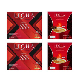 ITCHA ทริปเปิ้ลเอส บรรจุ 10 แคปซูล 2 กล่อง และ กาแฟอิชช่า กาแฟปรุงสำเร็จ 10 ซอง 2 กล่อง - ITCHA, ควบคุมน้ำหนัก รูปร่าง