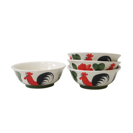 Indra ceramic ชามไก่ ขนาด 15 ซม. (แพ็ค 4ชิ้น/ชุด) - Indra ceramic, อุปกรณ์ใส่อาหาร