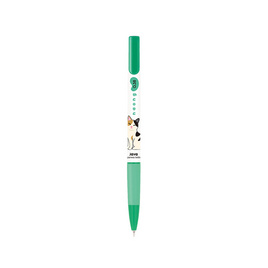 JAVA ปากกาลูกลื่นl 0.38mm. (12 ด้าม) Green ด้ามลายน้องแมว Japanese Bobtail หมึกสีเขียว - JAVA, ปากกา