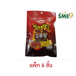 J&N ถั่วเขียวซีกรสโคชูจัง 60 กรัม (แพ็ก 6 ชิ้น) - J&N, J&N