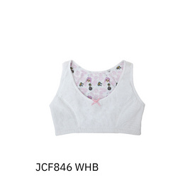 Jintana เสื้อชั้นในเด็ก Jinni บราสวมหัว รุ่น Doodle สีขาว ผ้าพิมพ์ลายคอ (JCF846 WHB) - Jintana, แม่และเด็ก