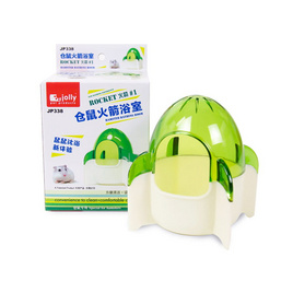 Jolly Hamster Rocket bathing room (green) ห้องน้ำหนูแฮมสเตอร์ รูปทรงจรวด สีเขียว (JP338) - Jolly, กระต่ายและสัตว์เล็ก