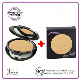 Jurness แป้งผสมรองพื้น Foundation Powder Spf 25 PA++ 12 กรัม + Refill 12 กรัม - Jurness, แป้ง