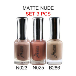 Jurness เซ็ทยาทาเล็บ Nail Polish Matte Nude Set 13.5 มล. (3ชิ้น/ชุด) - Jurness, Jurness