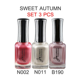 Jurness เซ็ทยาทาเล็บ Nail Polish Sweet Autumn Set 13.5 มล. (3ชิ้น/ชุด) - Jurness, เล็บ