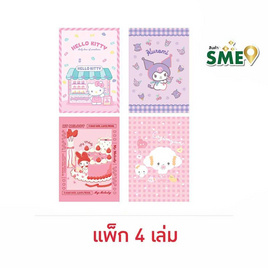 KIAN-DA สมุดปกอ่อน B5 คละลาย Sanrio (แพ็ก 4 เล่ม) - KIAN-DA, สมุดจดบันทึก