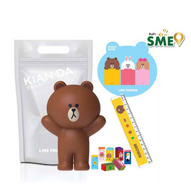 KIAN-DA ชุดเครื่องเขียน LINE FRIENDS - Brown - KIAN-DA, KIAN-DA