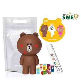 KIAN-DA ชุดเครื่องเขียน LINE FRIENDS - Brown Kiss - KIAN-DA, หนังสือ เครื่องเขียน