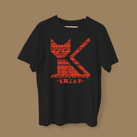 KORATCAT เสื้อยืดแมวดำลายส้ม - KORATCAT, เสื้อและเสื้อยืด