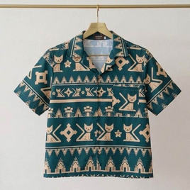 KORAT CAT เสื้อฮาวาย ผ้าไหมอิตาลี Free size - KORATCAT, เสื้อผ้าและเครื่องประดับ