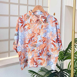 KORU เสื้อครอป รุ่น เพ้นท์สีน้ำตาล - KORU, แฟชั่น